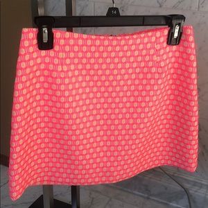 Lilly Pulitzer pink, yellow & white 14 inch skirt